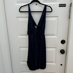 Elegant Navy Blue silk graham and Spencer dress